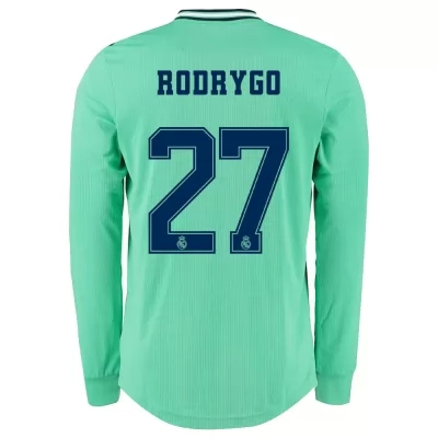 Kinder Fußball Rodrygo 27 Ausweichtrikot Grün Langarmtrikot 2019/20 Hemd