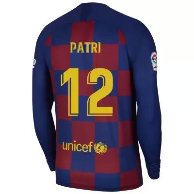 Kinder Fußball Patricia Guijarro 12 Heimtrikot Blau Rot Langarmtrikot 2019/20 Hemd
