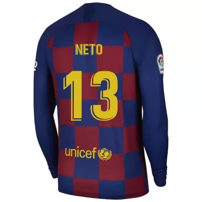 Kinder Fußball Neto 13 Heimtrikot Blau Rot Langarmtrikot 2019/20 Hemd