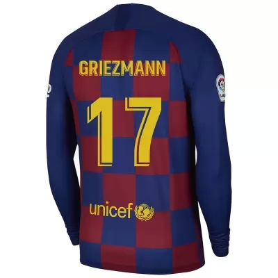 Kinder Fußball Antoine Griezmann 17 Heimtrikot Blau Rot Langarmtrikot 2019/20 Hemd