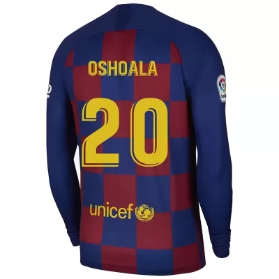 Kinder Fußball Asisat Oshoala 20 Heimtrikot Blau Rot Langarmtrikot 2019/20 Hemd