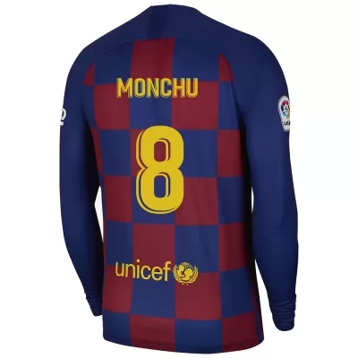 Kinder Fußball Monchu 8 Heimtrikot Blau Rot Langarmtrikot 2019/20 Hemd