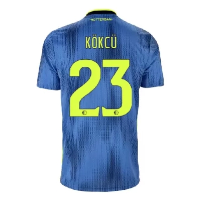 Kinder Fußball Orkun Kokcu 23 Auswärtstrikot Blau Trikot 2019/20 Hemd