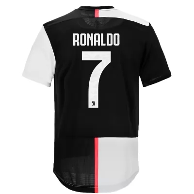 Kinder Fußball Cristiano Ronaldo 7 Heimtrikot Weiß Schwarz Trikot 2019/20 Hemd