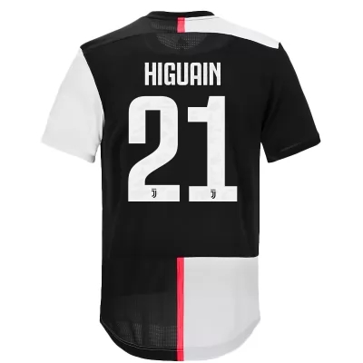 Kinder Fußball Gonzalo Higuain 21 Heimtrikot Weiß Schwarz Trikot 2019/20 Hemd