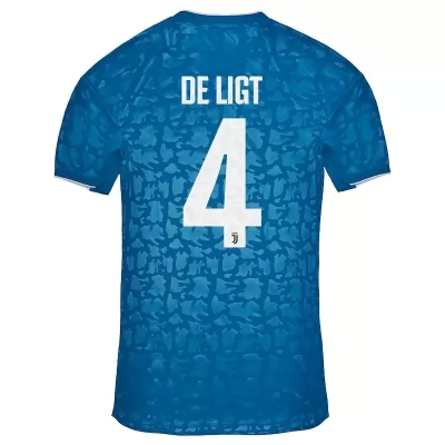 Kinder Fußball Matthijs De Ligt 4 Ausweichtrikot Blau Trikot 2019/20 Hemd