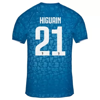 Kinder Fußball Gonzalo Higuain 21 Ausweichtrikot Blau Trikot 2019/20 Hemd
