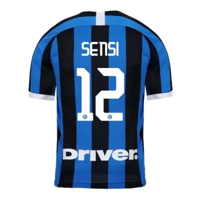 Kinder Fußball Stefano Sensi 12 Heimtrikot Blau Schwarz Trikot 2019/20 Hemd