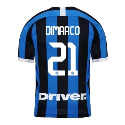 Kinder Fußball Federico Dimarco 21 Heimtrikot Blau Schwarz Trikot 2019/20 Hemd