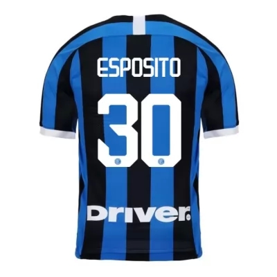 Kinder Fußball Sebastiano Esposito 30 Heimtrikot Blau Schwarz Trikot 2019/20 Hemd