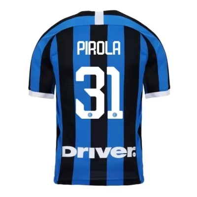 Kinder Fußball Lorenzo Pirola 31 Heimtrikot Blau Schwarz Trikot 2019/20 Hemd