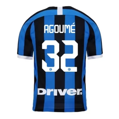 Kinder Fußball Lucien Agoume 32 Heimtrikot Blau Schwarz Trikot 2019/20 Hemd