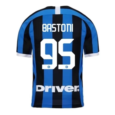 Kinder Fußball Alessandro Bastoni 95 Heimtrikot Blau Schwarz Trikot 2019/20 Hemd