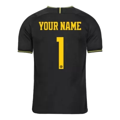 Kinder Fußball Dein Name 0 Ausweichtrikot Schwarz Trikot 2019/20 Hemd