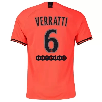 Kinder Fußball Marco Verratti 6 Auswärtstrikot Orange Trikot 2019/20 Hemd