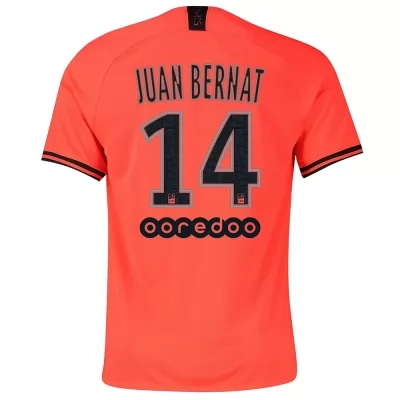 Kinder Fußball Juan Bernat 14 Auswärtstrikot Orange Trikot 2019/20 Hemd