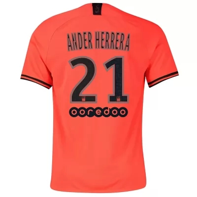 Kinder Fußball Ander Herrera 21 Auswärtstrikot Orange Trikot 2019/20 Hemd