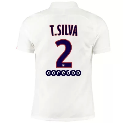 Kinder Fußball Thiago Silva 2 Ausweichtrikot Weiß Trikot 2019/20 Hemd