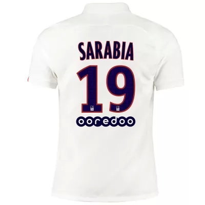Kinder Fußball Pablo Sarabia 19 Ausweichtrikot Weiß Trikot 2019/20 Hemd