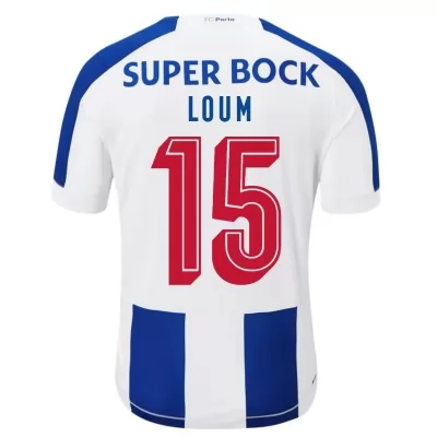 Kinder Fußball Mamadou Loum 15 Heimtrikot Weiß Blau Trikot 2019/20 Hemd