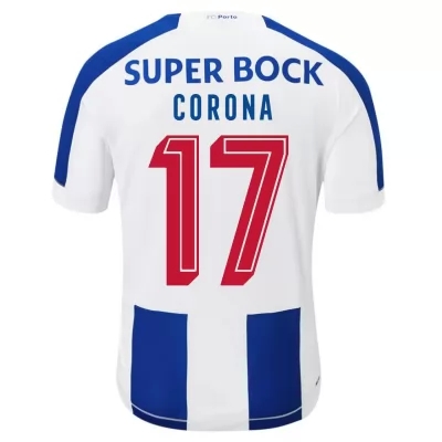 Kinder Fußball Jesus Corona 17 Heimtrikot Weiß Blau Trikot 2019/20 Hemd