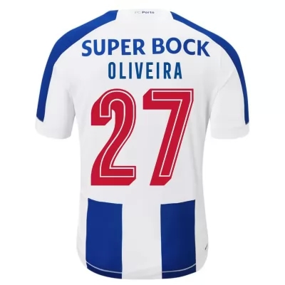 Kinder Fußball Sergio Oliveira 27 Heimtrikot Weiß Blau Trikot 2019/20 Hemd