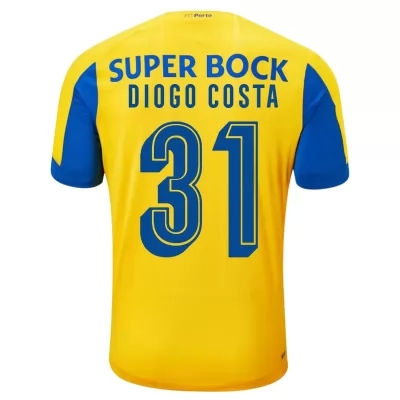 Kinder Fußball Diogo Costa 31 Auswärtstrikot Gelb Trikot 2019/20 Hemd