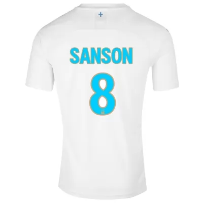 Kinder Fußball Morgan Sanson 8 Heimtrikot Weiß Trikot 2019/20 Hemd