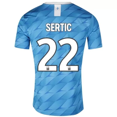Kinder Fußball Gregory Sertic 22 Auswärtstrikot Blau Trikot 2019/20 Hemd