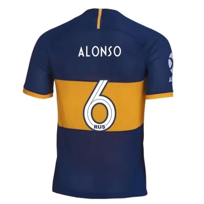 Kinder Fußball Junior Alonso 6 Heimtrikot Königsblau Trikot 2019/20 Hemd