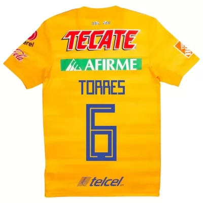 Kinder Fußball Jorge Torres 6 Heimtrikot Gelb Trikot 2019/20 Hemd