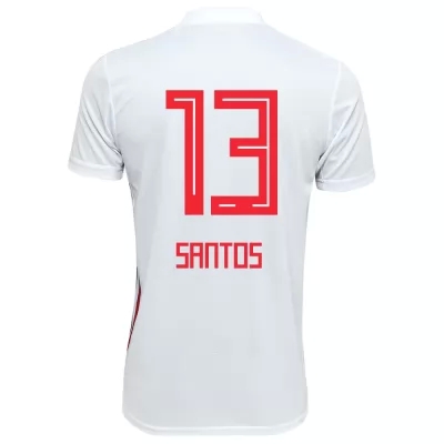 Kinder Fußball Luan Santos 13 Heimtrikot Weiß Trikot 2019/20 Hemd