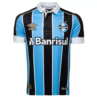 Kinder Fußball Paulo Victor 1 Heimtrikot Blau Schwarz Trikot 2019/20 Hemd
