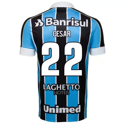 Kinder Fußball Julio Cesar 22 Heimtrikot Blau Schwarz Trikot 2019/20 Hemd
