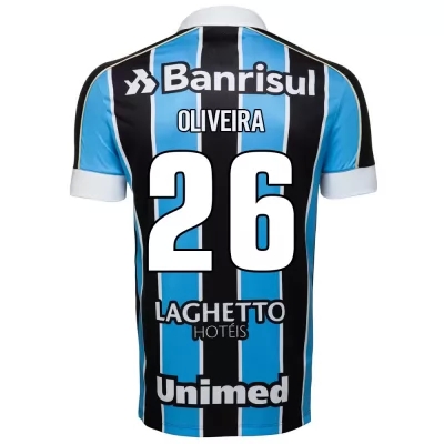 Kinder Fußball Marcelo Oliveira 26 Heimtrikot Blau Schwarz Trikot 2019/20 Hemd