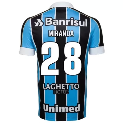 Kinder Fußball Paulo Miranda 28 Heimtrikot Blau Schwarz Trikot 2019/20 Hemd