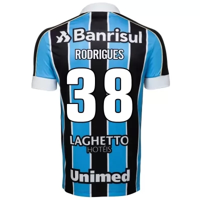 Kinder Fußball Rodrigues 38 Heimtrikot Blau Schwarz Trikot 2019/20 Hemd
