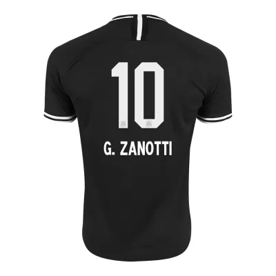 Kinder Fußball G. Zanotti 10 Auswärtstrikot Schwarz Trikot 2019/20 Hemd