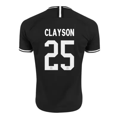 Kinder Fußball Clayson 25 Auswärtstrikot Schwarz Trikot 2019/20 Hemd
