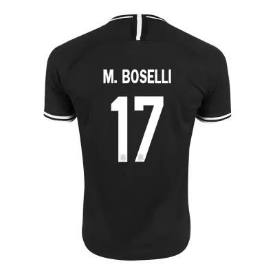 Kinder Fußball Mauro Boselli 17 Auswärtstrikot Schwarz Trikot 2019/20 Hemd