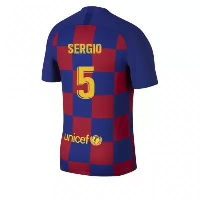 Kinder Fußball Sergio Busquets 5 Heimtrikot Blau Rot Trikot 2019/20 Hemd