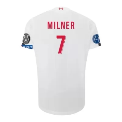 Kinder Fußball James Milner 7 Auswärtstrikot Weiß Trikot 2019/20 Hemd
