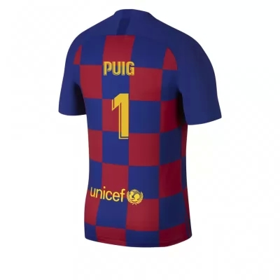 Kinder Fußball Sergi Puig 1 Heimtrikot Blau Rot Trikot 2019/20 Hemd