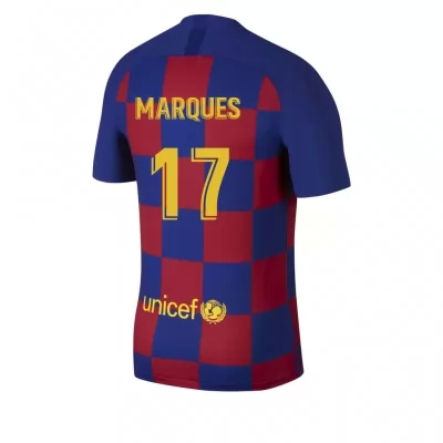 Kinder Fußball Alejandro Marques 17 Heimtrikot Blau Rot Trikot 2019/20 Hemd