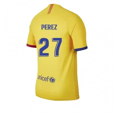 Kinder Fußball Carles Perez 27 Auswärtstrikot Gelb Trikot 2019/20 Hemd