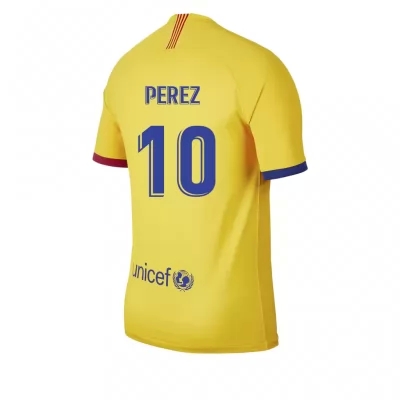 Kinder Fußball Carles Perez 10 Auswärtstrikot Gelb Trikot 2019/20 Hemd