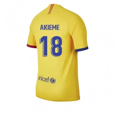 Kinder Fußball Sergio Akieme 18 Auswärtstrikot Gelb Trikot 2019/20 Hemd