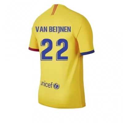 Kinder Fußball Mike van Beijnen 22 Auswärtstrikot Gelb Trikot 2019/20 Hemd