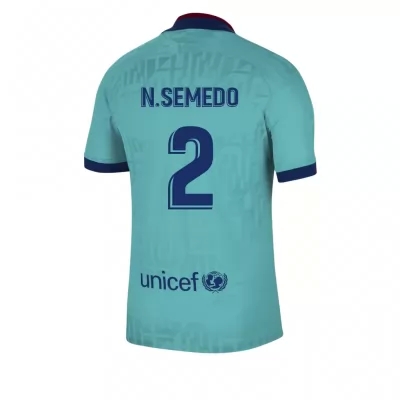 Kinder Fußball Nelson Semedo 2 Ausweichtrikot Blau Trikot 2019/20 Hemd