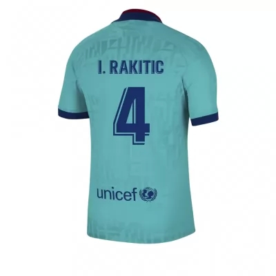 Kinder Fußball Ivan Rakitic 4 Ausweichtrikot Blau Trikot 2019/20 Hemd